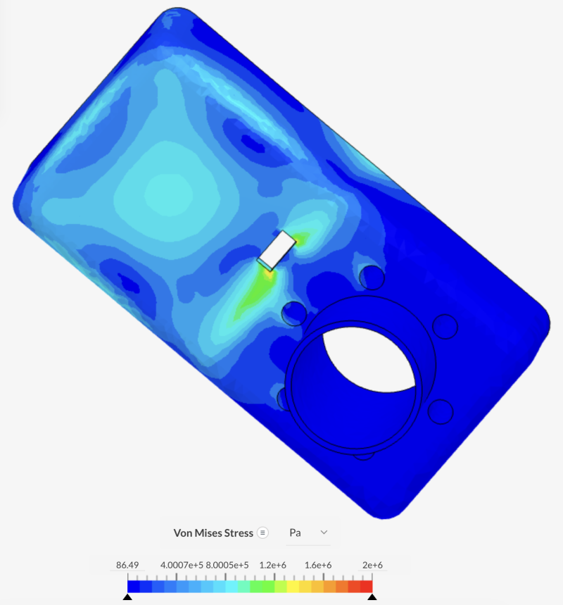  FEA Secondary Node Exterior Stress Map